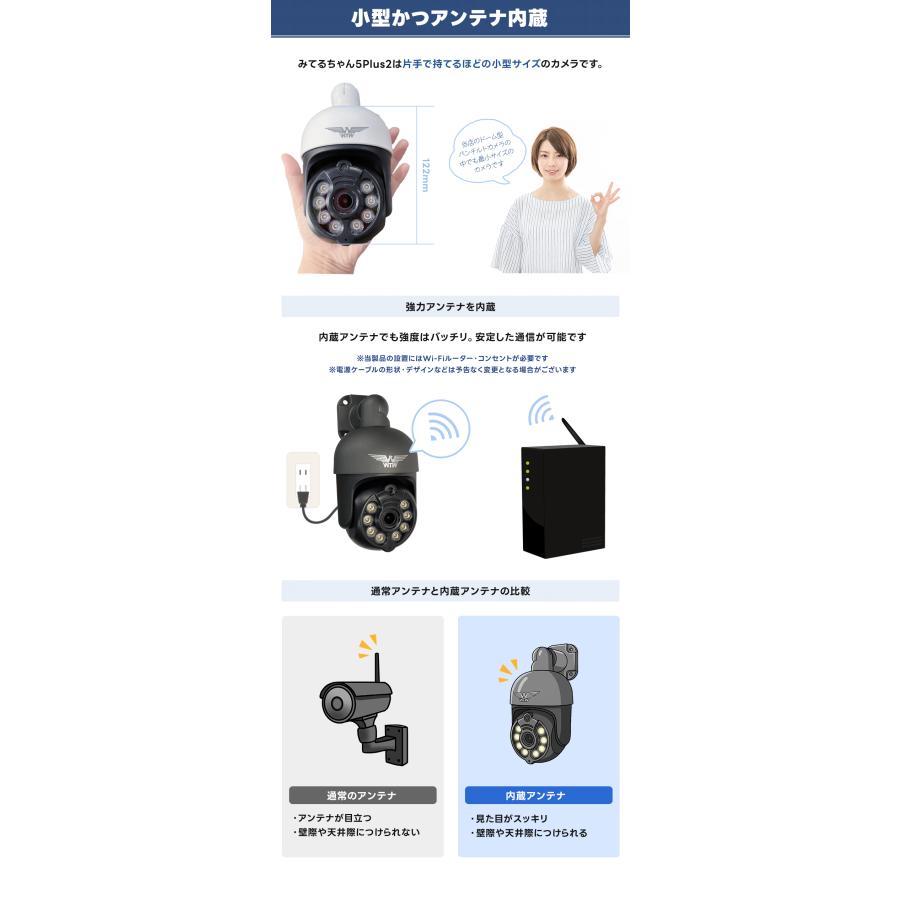 WTW 塚本無線 防犯カメラ みてるちゃん5Plus2 2台セット 屋外 屋内