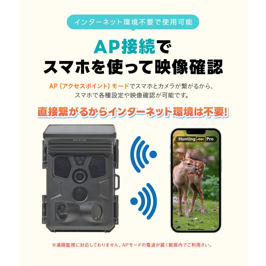 【ソーラーパネル トレイルカメラ 】 ソーラー 4K 防水 WTW 塚本無線 防犯カメラ トレイルカメラ ソーラーパネル一体型