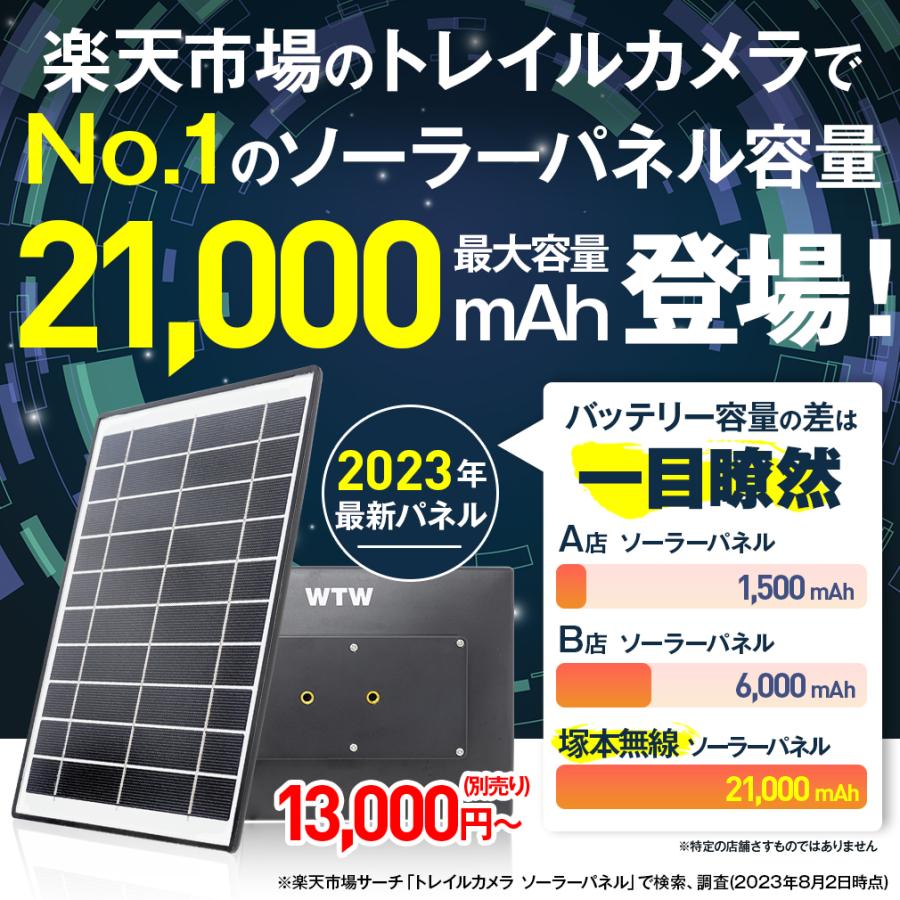 WTW 塚本無線 防犯カメラ ソーラー 屋外 トレイルカメラ 4K 人感 WTW 塚本無線 防犯カメラ ソーラー 屋外 トレイルカメラ 4K 人感