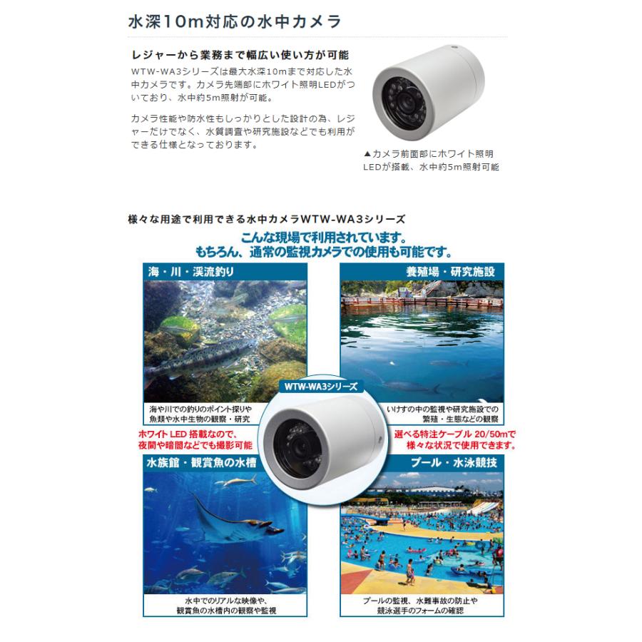 WTW 塚本無線 水中カメラシリーズ AHD200万画素 ホワイトLED搭載 50m