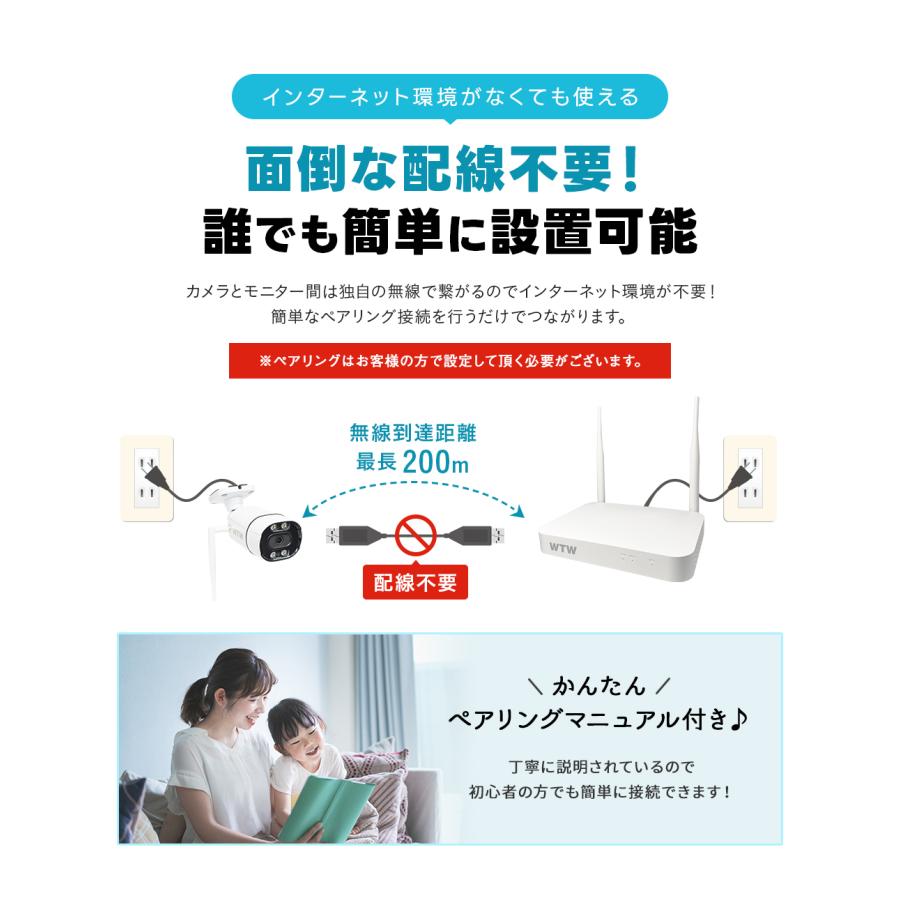 WTW 塚本無線 防犯カメラ 屋外 監視カメラ セット 家庭用 wifi WTW 塚本無線 防犯カメラ 屋外 監視カメラ セット 家庭用 wifi