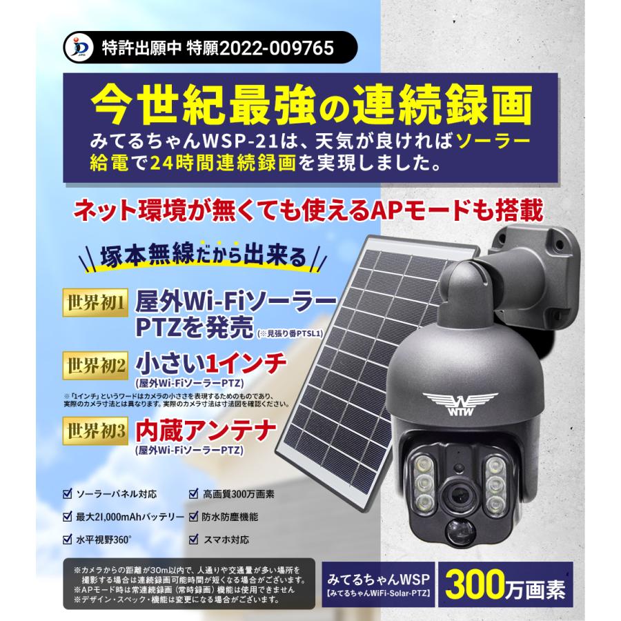 WTW 塚本無線 防犯カメラ アンテナ内蔵 1インチ 300万画素 屋外 WTW 塚本無線 防犯カメラ アンテナ内蔵 1インチ 300万画素 屋外