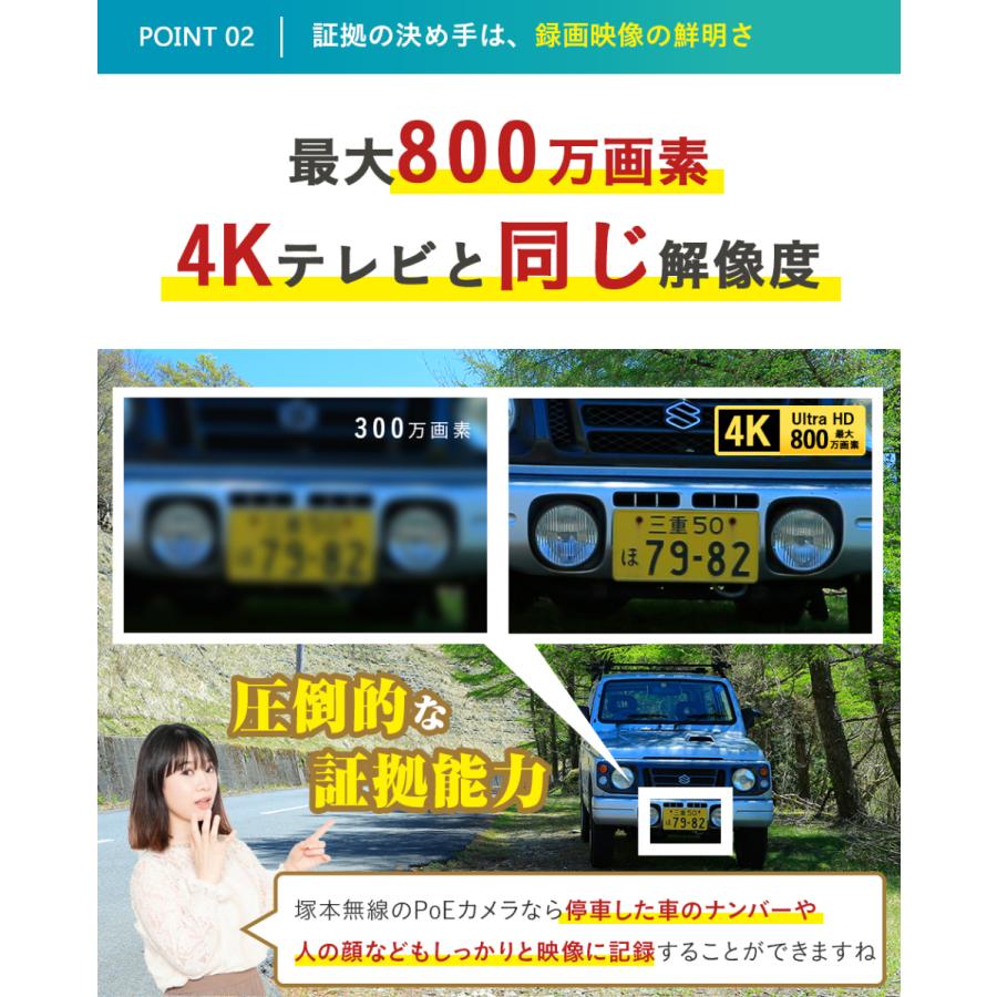 防犯カメラ 屋外 セット 1から4台 Ai 最大800万画素4k Poe 監視カメラ 電源不要 家庭用 Xpoe 4set Wtw 塚本無線 通販 Yahoo ショッピング