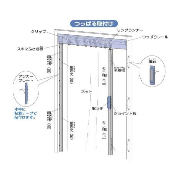 玄関網戸 賃貸用 後付け アコーディオン 虫除け 新簡単網戸 ドア用 引き戸 Diy 自分で 取付簡単 Gt t ワールドトレンド オンライン 通販 Yahoo ショッピング