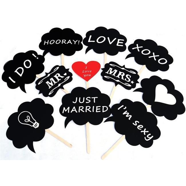 吹き出しフォトプロップス11点セット結婚式 二次会 誕生日会写真小道具 Happy Props Hqab107 ワールドトレンド オンライン 通販 Yahoo ショッピング
