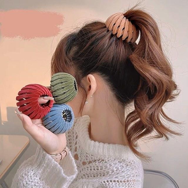 18 Off スクリューボール 韓国 ドーナツ ヘアアクセサリー シュシュ お団子 ポニーテール レッドヘアリング くすみカラー ヘアゴム ハーフアップ トレンド シュシュ 簡易梱包です 了解しました Www We Job Com