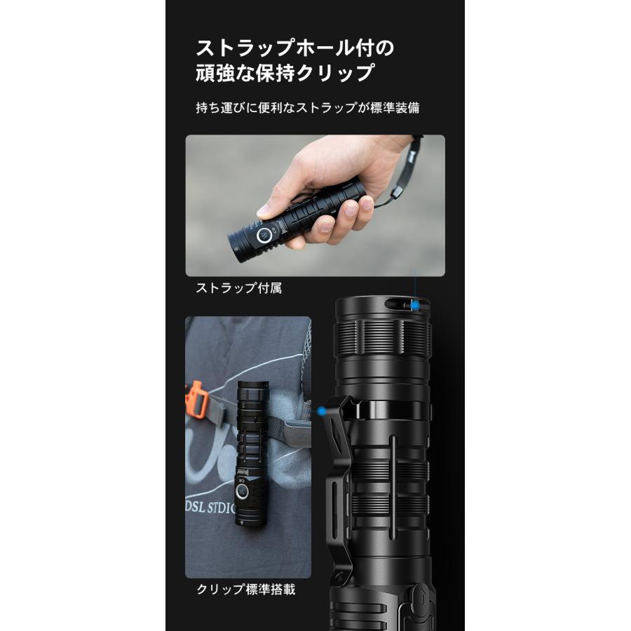 WUBEN 【C2】 懐中電灯LED【Luminus】充電式フラッシュライト最大2000LM アウトドア キャンプ 停電 防災 IP68 | WUBEN | 14