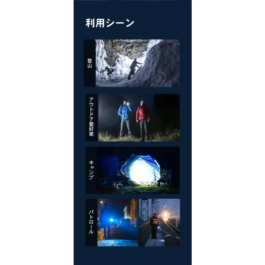 WUBEN 【C2】 懐中電灯LED【Luminus】充電式フラッシュライト最大2000LM アウトドア キャンプ 停電 防災 IP68 | WUBEN | 16