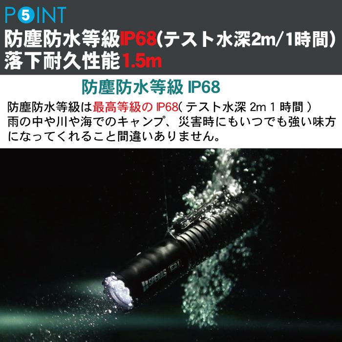 【SPERAS E21】[送料無料]小型軽量 強力LED懐中電灯 高輝度ledミニハンディライト フラッシュライト[米国Luminous SST40 LED]WUBEN(株)カスタム |  | 18