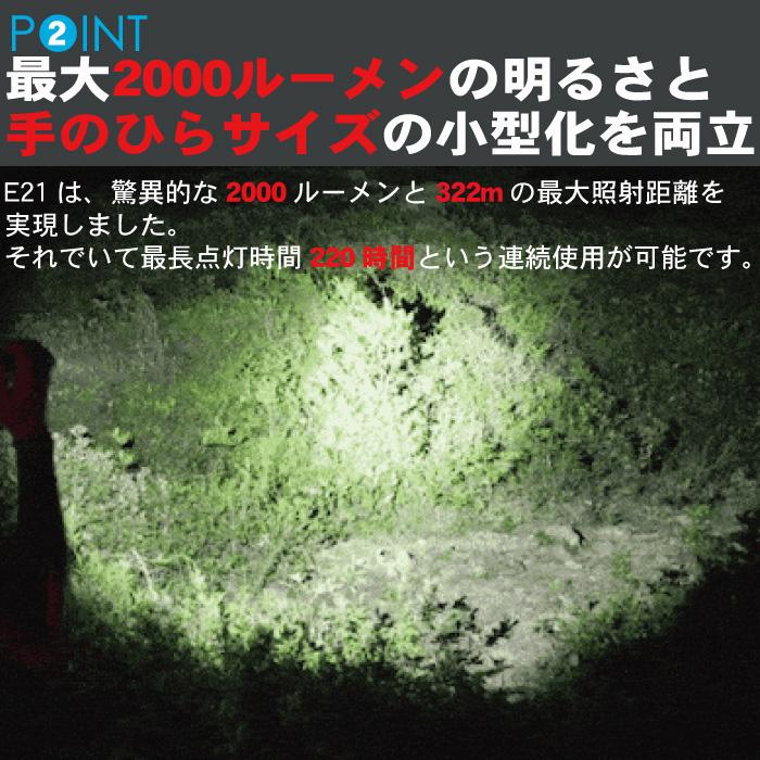 ☆爆買☆【SPERAS E21チタン】送料無料 小型軽量 強力LED懐中電灯 高