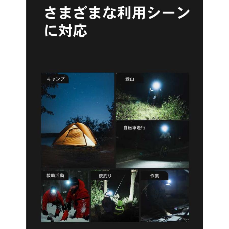 【WUBEN】【E7】ヘッドライト、ハンディライト兼用 超小型軽量 LED懐中電灯 led フラッシュライト 明るさ最大1800ルーメン[TYPE-C充電] | WUBEN | 21