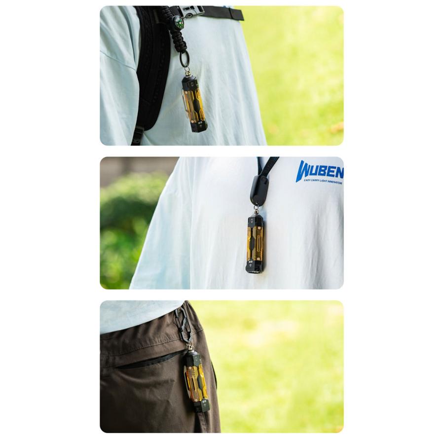【WUBEN】【E8】超小型軽量 EDC LED懐中電灯 ledハンディライト フラッシュライト 明るさ最大1300ルーメン[TYPE-C充電] |  | 12