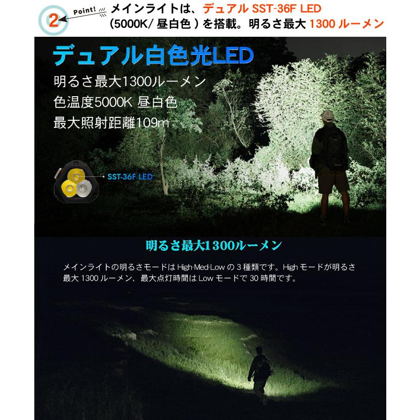 【WUBEN】【E8】超小型軽量 EDC LED懐中電灯 ledハンディライト フラッシュライト 明るさ最大1300ルーメン[TYPE-C充電] |  | 05