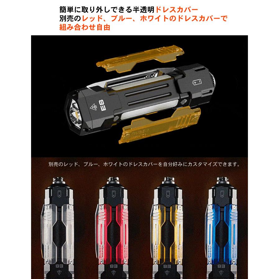 【WUBEN】【E8専用ドレスカバー】色種類：レッド・ホワイト・ブルー　WUBEN ヘッドライト/フラッシュライト 専門店 | WUBEN | 04