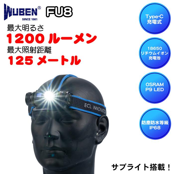 WUBEN 【WUBEN FU8】 LED充電式ヘッドライト 明るさ最大1200 WUBEN 【WUBEN FU8】 LED充電式ヘッドライト 明るさ最大1200