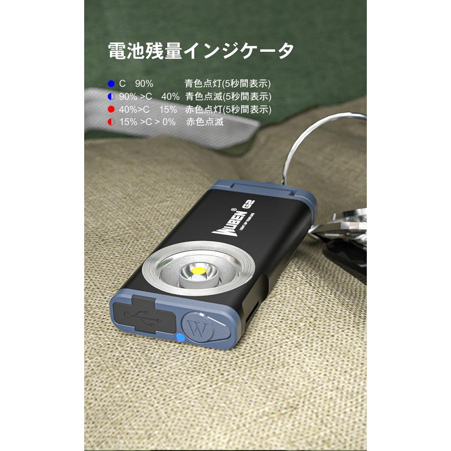 WUBEN【G2】 超小型軽量 EDCキーホルダーライト 500LM マグネット付 懐中電灯LEDハンディライト 充電式 | WUBEN | 15