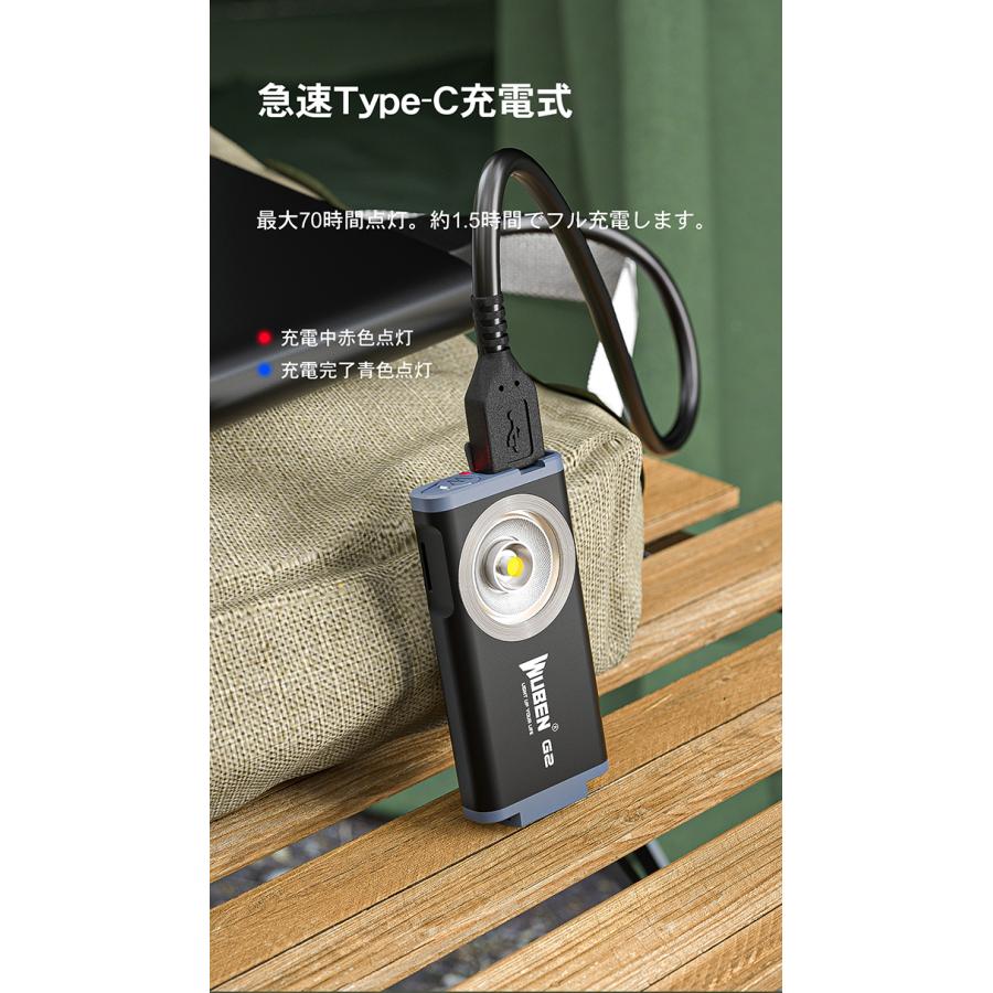 WUBEN【G2】 超小型軽量 EDCキーホルダーライト 500LM マグネット付 懐中電灯LEDハンディライト 充電式 | WUBEN | 14