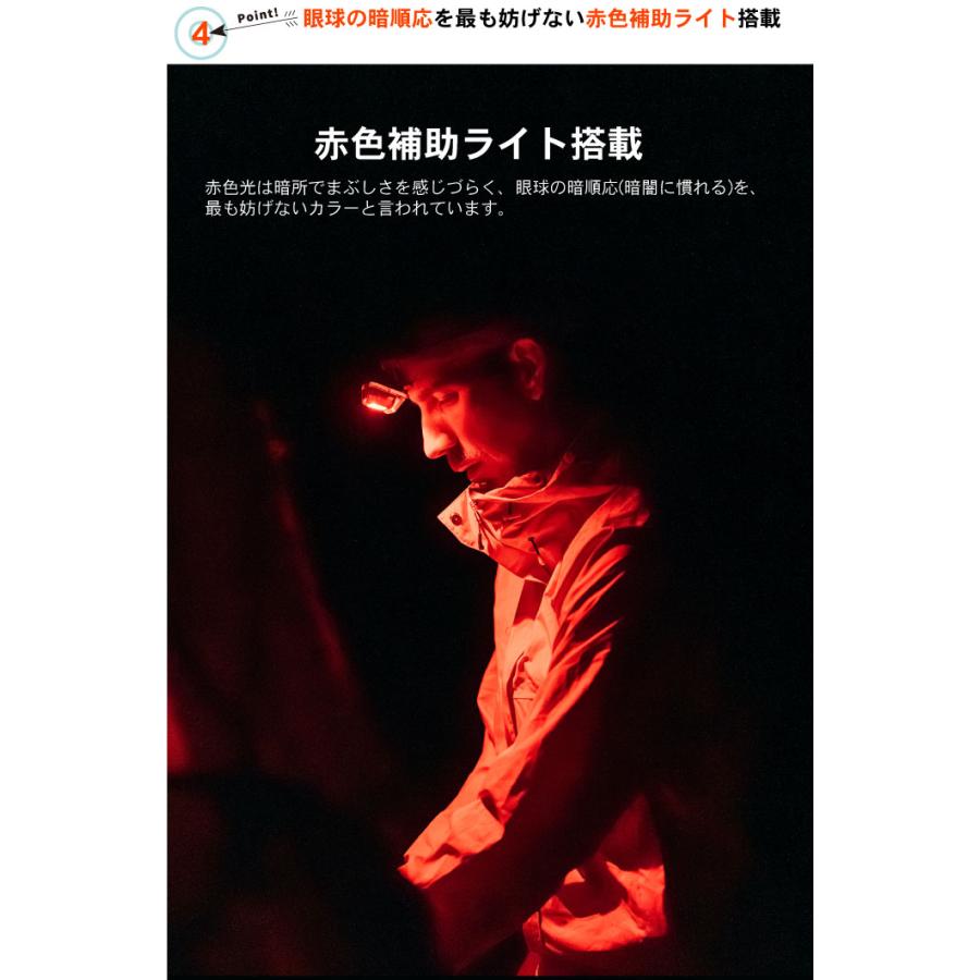 【WUBEN】【H4】超小型 LED懐中電灯 ledヘッドライト フラッシュライト 明るさ最大800ルーメン[ワイド&スポットデュアルLED]北海道　沖縄送料別途330円 | WUBEN | 08