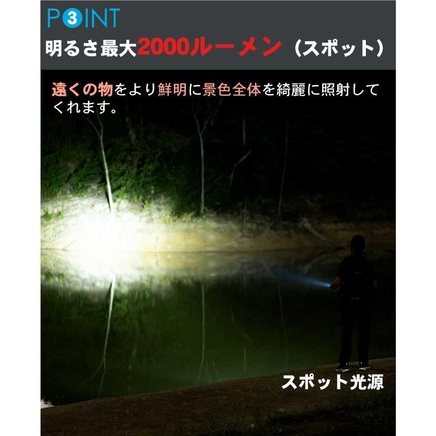 【WUBEN】【L1】[送料無料]小型軽量 強力LED懐中電灯 高輝度ledハンディライト フラッシュライト[TYPE-C充電][米国Luminous SST40 LED] | WUBEN | 09