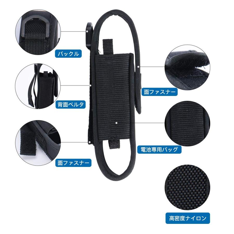 WUBEN【AS5】懐中電灯ホルダー ベルトポーチ ナイロンポーチ