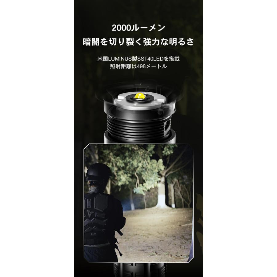 WUBEN 【T1】LUMINUS SST40 LED懐中電灯2000LM LED充電式 WUBEN 【T1】LUMINUS SST40 LED懐中電灯2000LM LED充電式