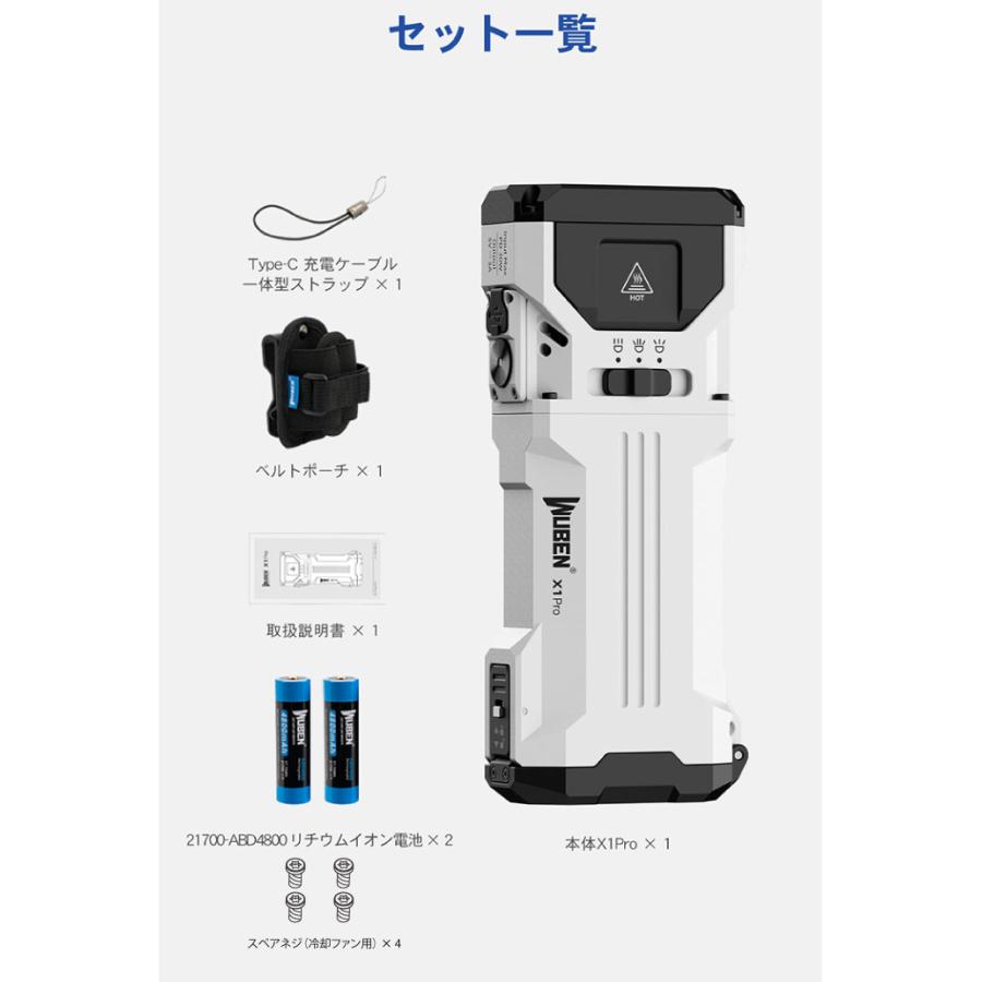 WUBEN】【X1Pro】 LED懐中電灯 ledハンディライト フラッシュライト