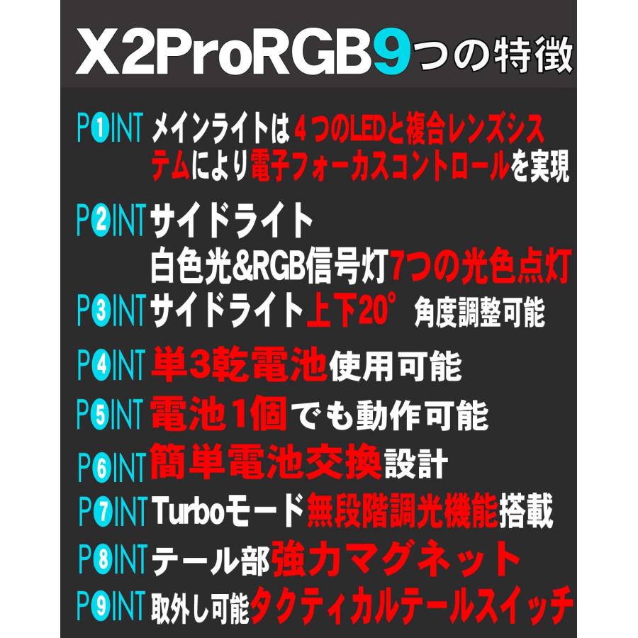 WUBEN】【X2Pro-RGB】超小型 LED懐中電灯 ledハンディライト
