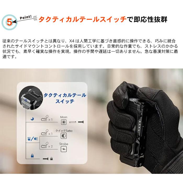 【WUBEN】【X4】超小型 LED懐中電灯 ledハンディライト フラッシュライト 明るさ最大1500ルーメン[ワイド+スポット同時点灯] | WUBEN | 13