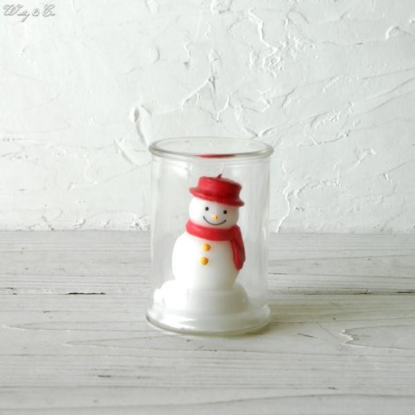 キャンドル スノーマン Glass In Candle SnowMan ( おしゃれ 雪だるま