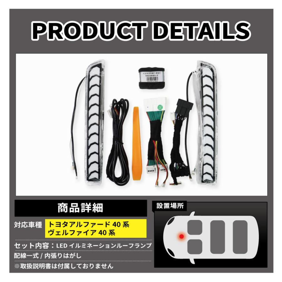 アルファード ヴェルファイア 40系 イルミネーション LED ルームランプ