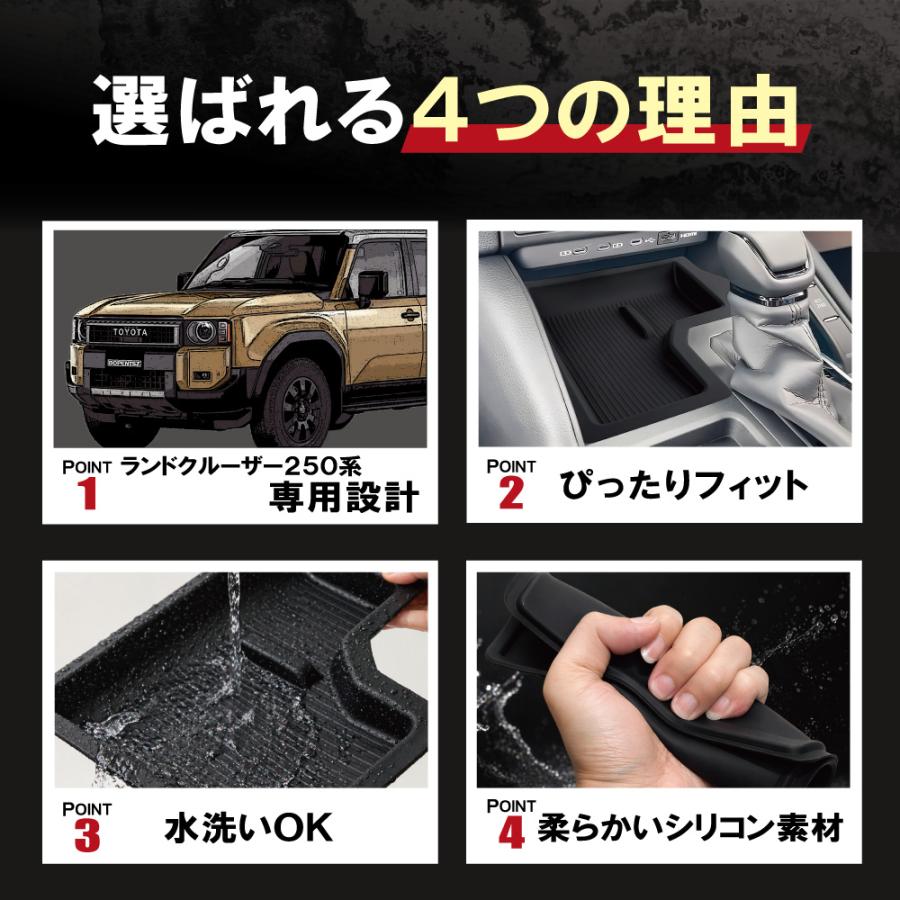 オープントレイマット ランドクルーザー250 保護 傷防止 シリコン