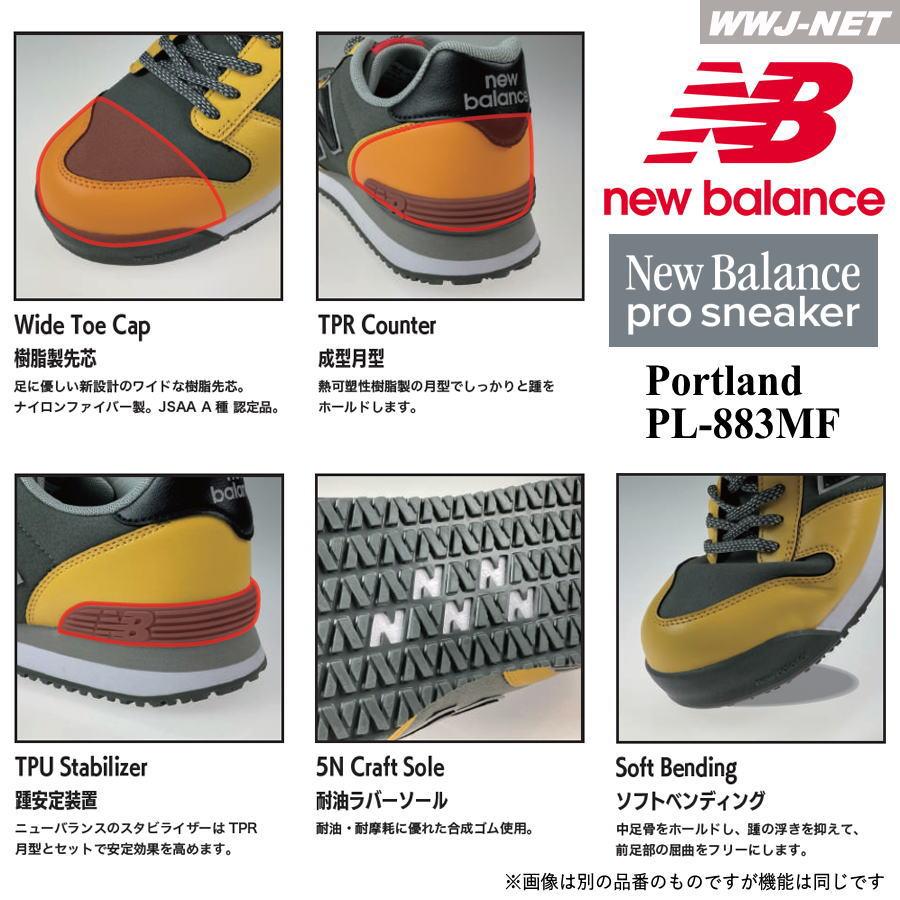 ニューバランス安全靴 PL-883MF New Balance（ニューバランス） ☆限定品☆ 安全靴 NB PL-883MF プロ