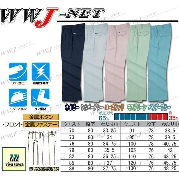 SOWA（ソーワ） 作業服 作業着 ユニフォーム最適素材 ツータック スラックス 419 春夏物 sw419 桑和 : WWJ-NET ...