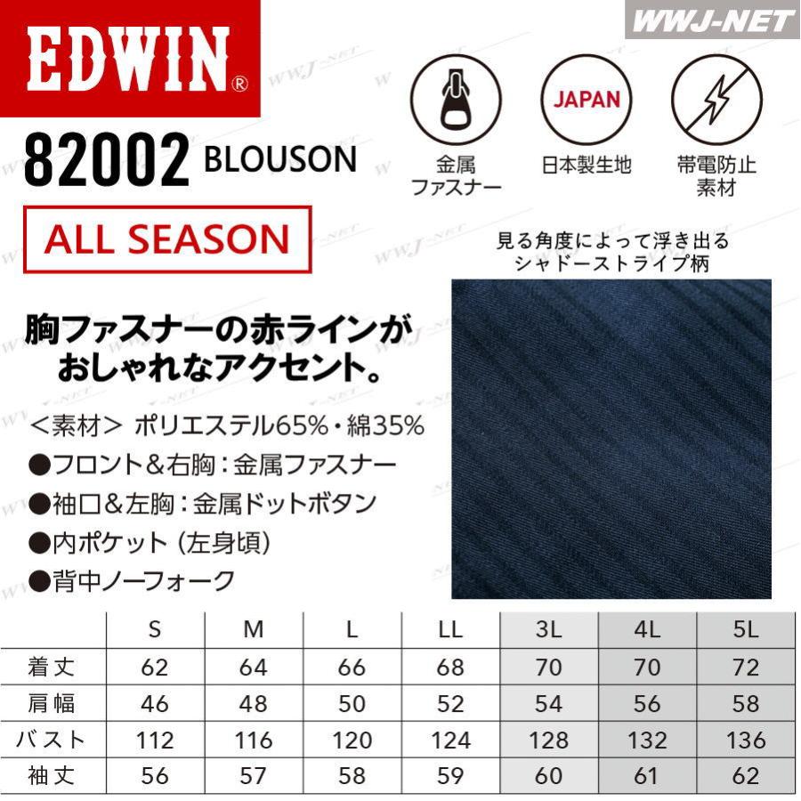 EDWIN（エドウィン） 作業服 作業着 エドウイン 82002 ブルゾン
