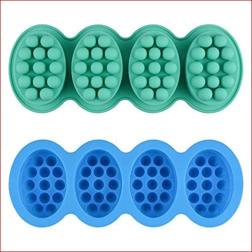 最先端 SJ シリコン型 JSC2922-Blue molds Massage BPAフリー くっつかない 石鹸作り マフィン&カップケーキ焼き レジン用品