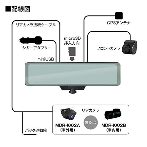 MAXWIN(マックスウィン) ドライブレコーダー ミラー型 360° 前後 車内