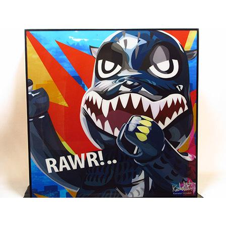 新品 No 386】 ポップアートパネル ベアブリック ゴジラ : ポップ