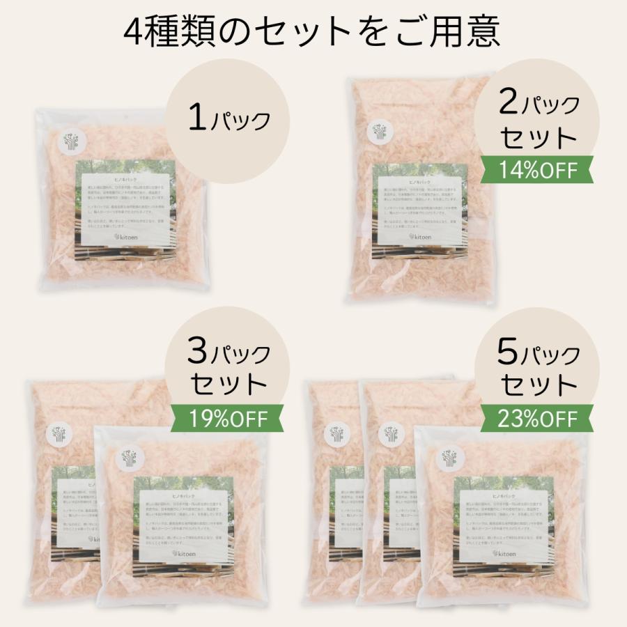 天然ヒノキの消臭・除湿剤 ヒノキパック 1パック くりかえし使える 衣類消臭剤 衣類除湿剤 国産ヒノキ おがくず 無添加 天然素材 クローゼット 引き出し kitoen |  | 15