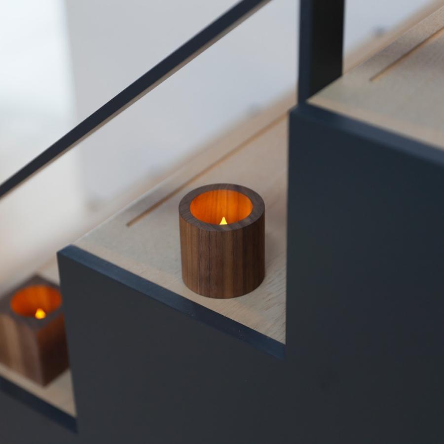 木製 キャンドルホルダー LEDキャンドル 専用 丸型 おしゃれ 北欧 LEDキャンドルライト ティーライト キャンドルライト キャンドルスタンド インテリア WY |  | 02