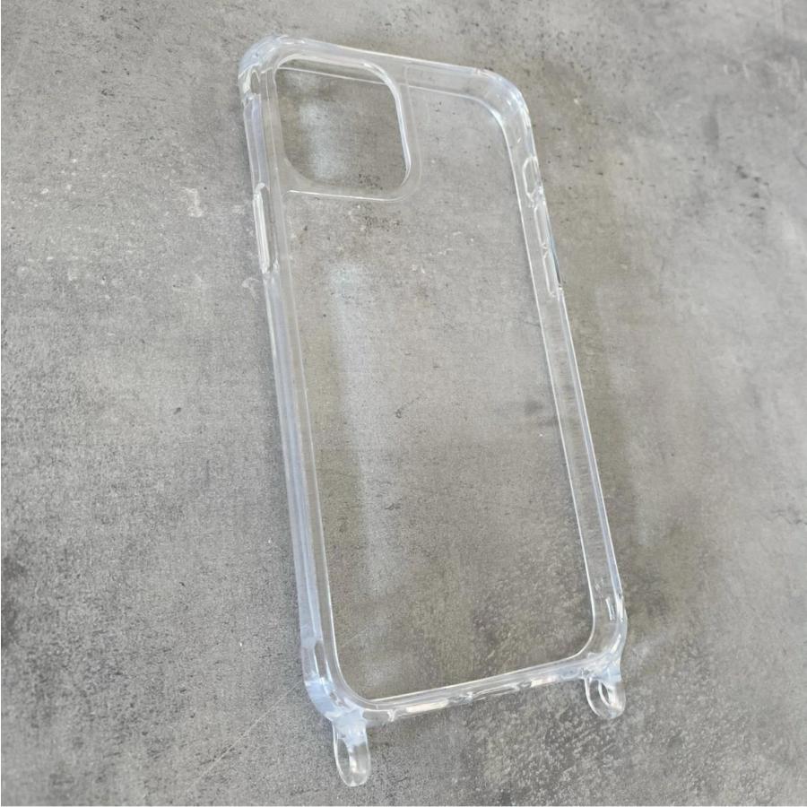 iPhoneクリアケース 透明ケース フック付き ショルダー用iPhone17