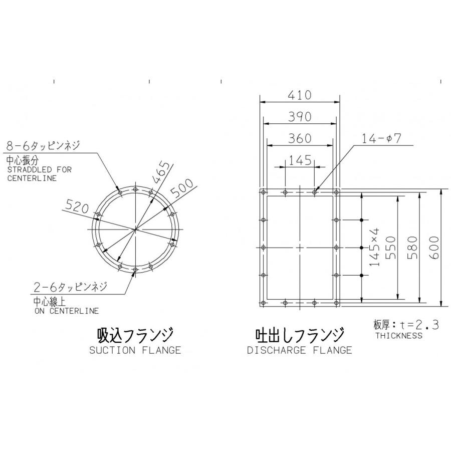 エバラファン3.7kw　4極 3相　三相エバラ3SRM4　風量8000〜11000 m3/h　静圧300〜700Pa｜x-cellents｜03