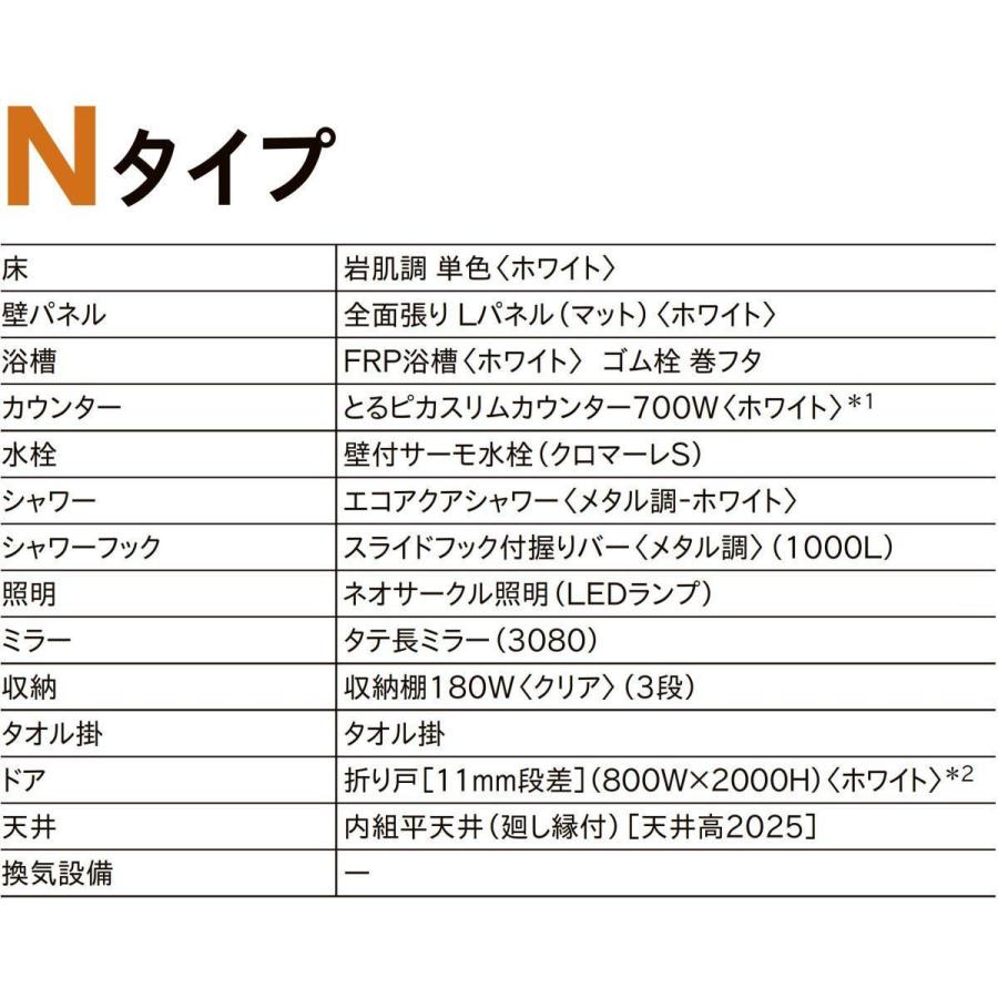 LIXIL　リノビオフィット　BKSシリーズ　システムバスルーム（オプション対応，メーカー直送）　Nタイプ　1115サイズ　基本仕様　BKS-1115LBN