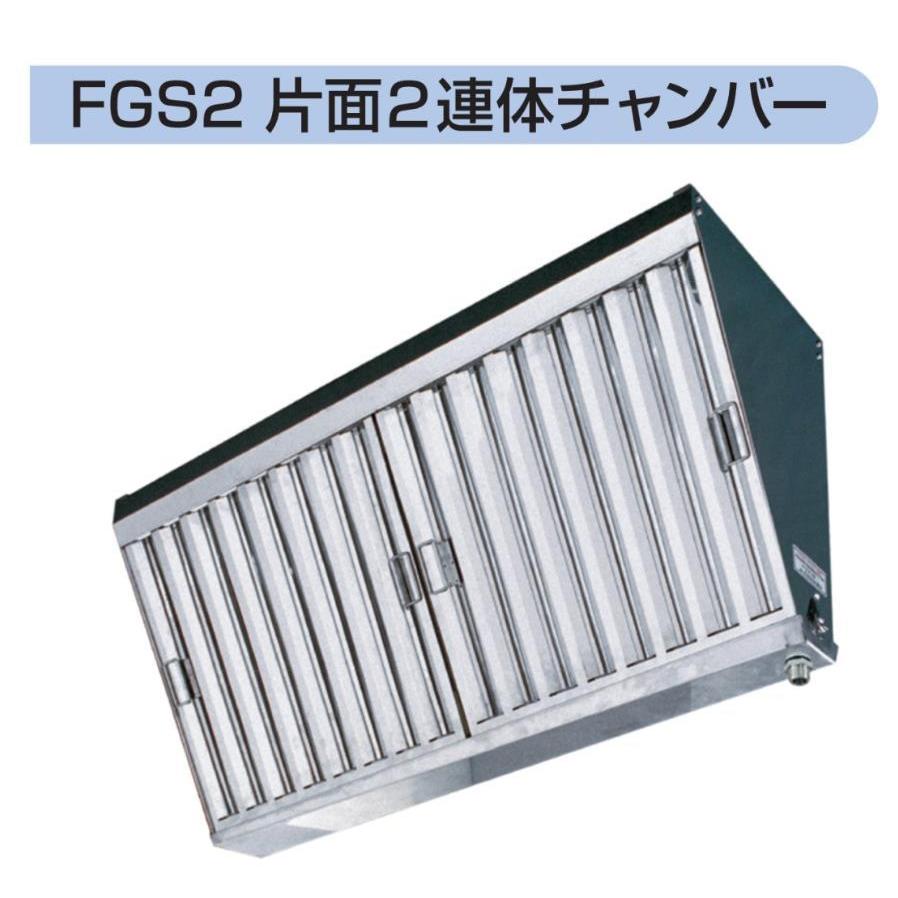 グリスフィルター ステンレス 換気口カバー2枚セット フカガワ グリスフィルター FGS2-3030 片面2連体チャンバー