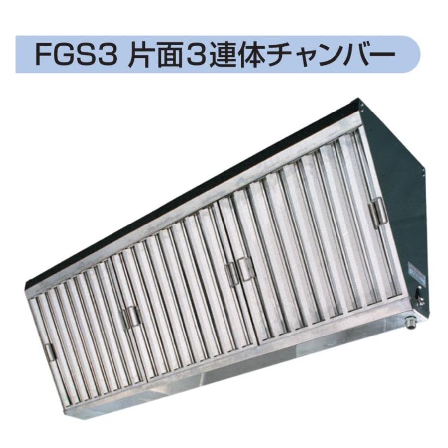 フカガワ グリスフィルター FGS3-3050 片面3連体チャンバー