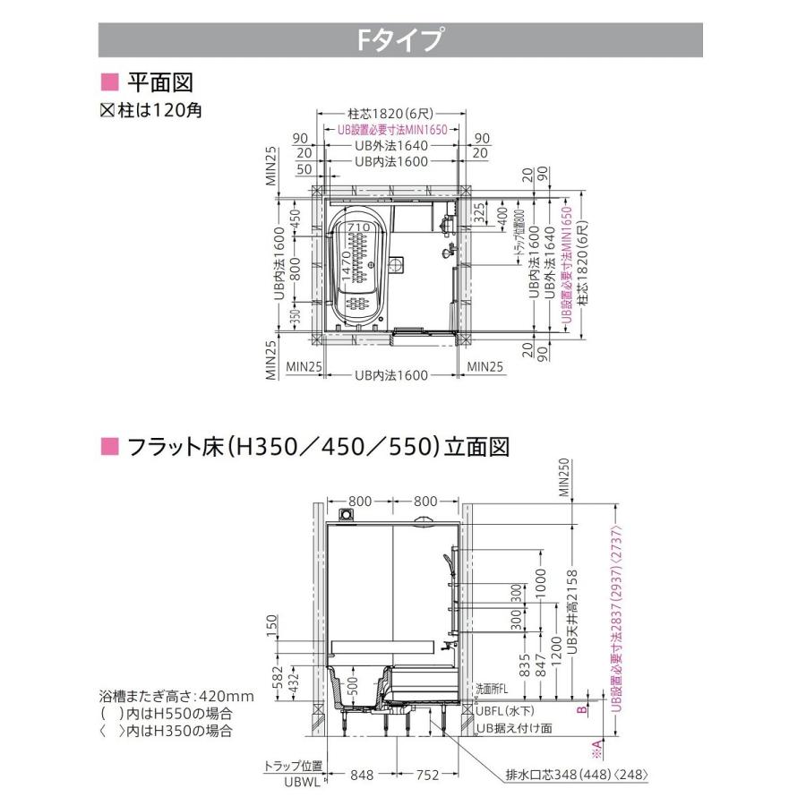 【送料無料】TOTO サザナ HTシリーズ  Fタイプ 1616サイズ システムバスルーム(オプション対応，メーカー直送）｜x-cellents｜09