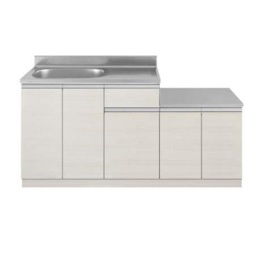 一期一会様 4kg エリア限定配送無料 ガス台付流し台 KW-1600SG アイオ産業 標準鏡面扉