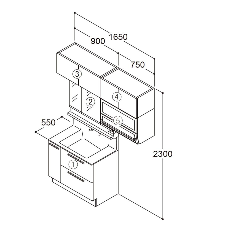 オクターブ（TOTO） 送料無料 TOTO 洗面化粧台5点セット オクターブ