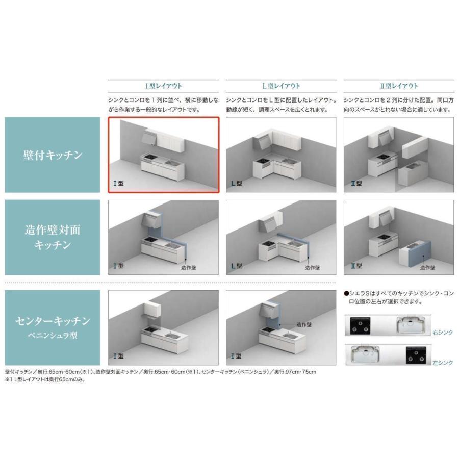 LIXIL 送料無料 シエラS 壁付I型 基本プラン 間口2550mm 奥行 LIXIL 送料無料 シエラS 壁付I型 基本プラン 間口2550mm 奥行