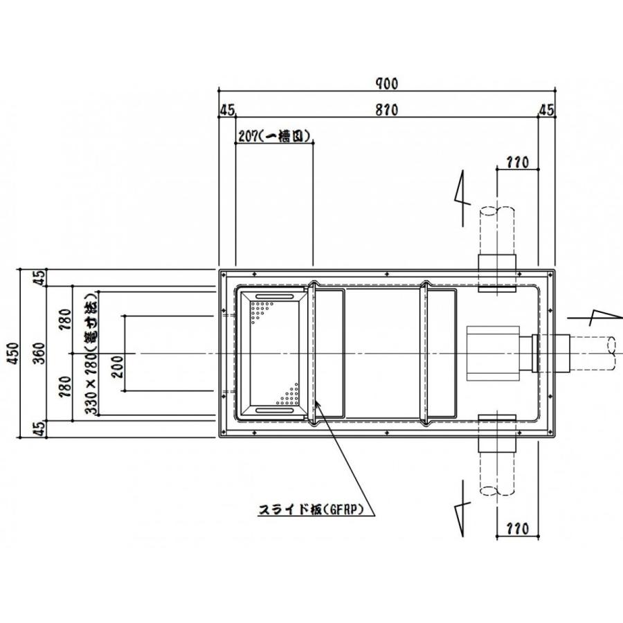 下田エコテック FRP製浅型 グリーストラップ SK11SC-RZLI 鋼板蓋付き