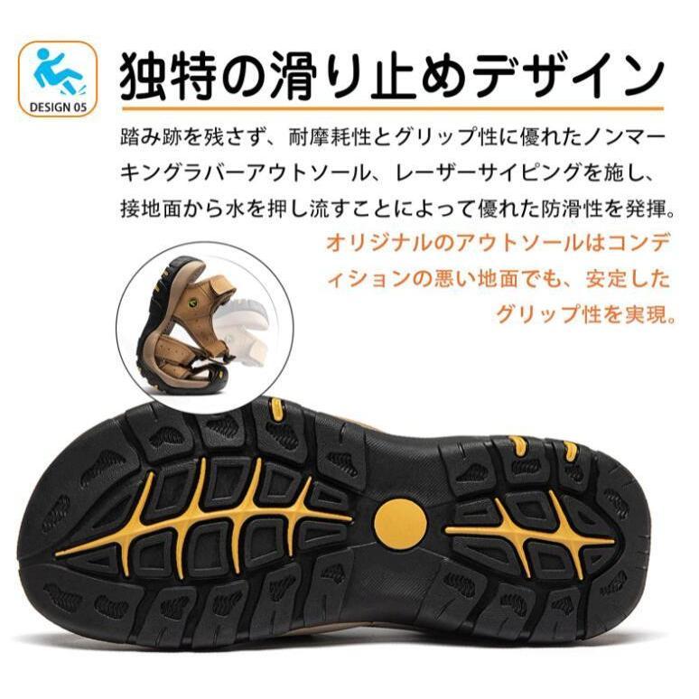 メンズサンダル さんだる スポーツサンダル メンズ スポーツさんだる アウトドアサンダル 本革 大きいサイズ 涼しい 歩きやすい 防滑 速乾 通気性 耐久性 |  | 05